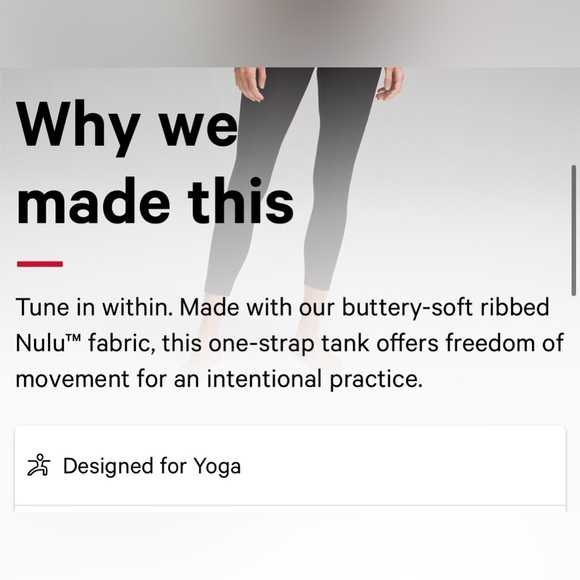 NWT Lululemon Ribbed Nulu Asymmetrical Yoga Tank Top Size 6 White - Picture 7 of 12